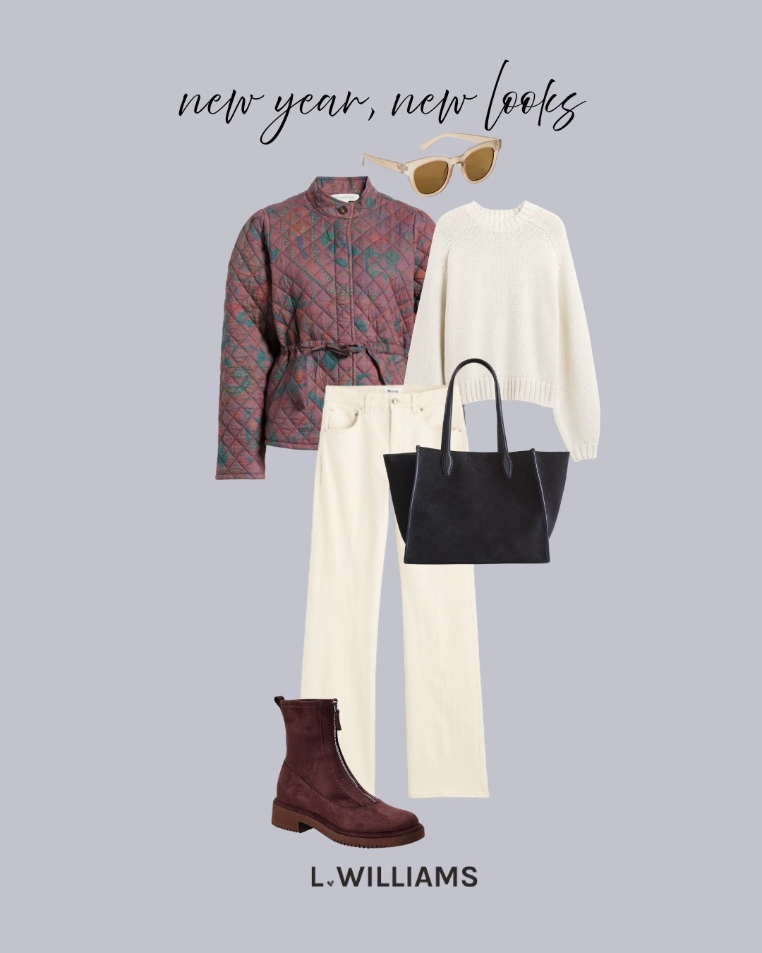 Winter ecru white with a new patterned jacket ✔️