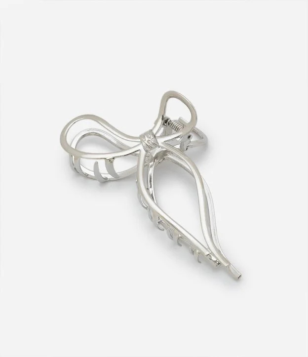 Piranha de Cabelo Média com Formato de Laço Prata | Renner (BR)