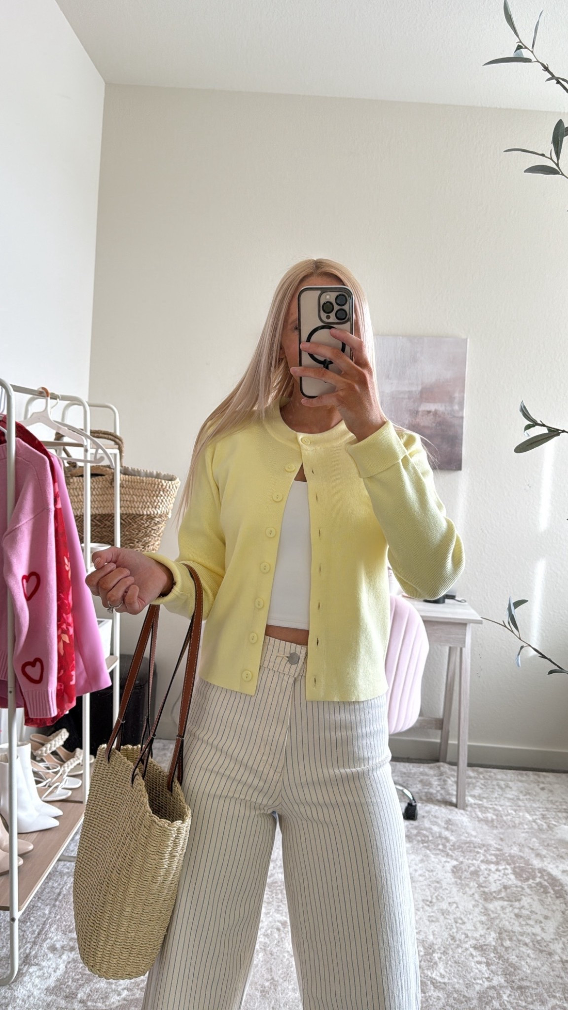 The cutest butter yellow cardigan for Spring! 🌼

Yellow cardigan - sized up to a small

Striped wide leg jeans - these are the Sailor jeans from Target, but from last year, so I’m linking a similar pair of wide leg jean from Gap!

White cropped tank - xs

Spring outfit, spring outfits 2026, butter yellow, cardigan outfit, casual Spring outfit, striped jeans

#LTKdayinmylife #LTKootd #LTKgrwm