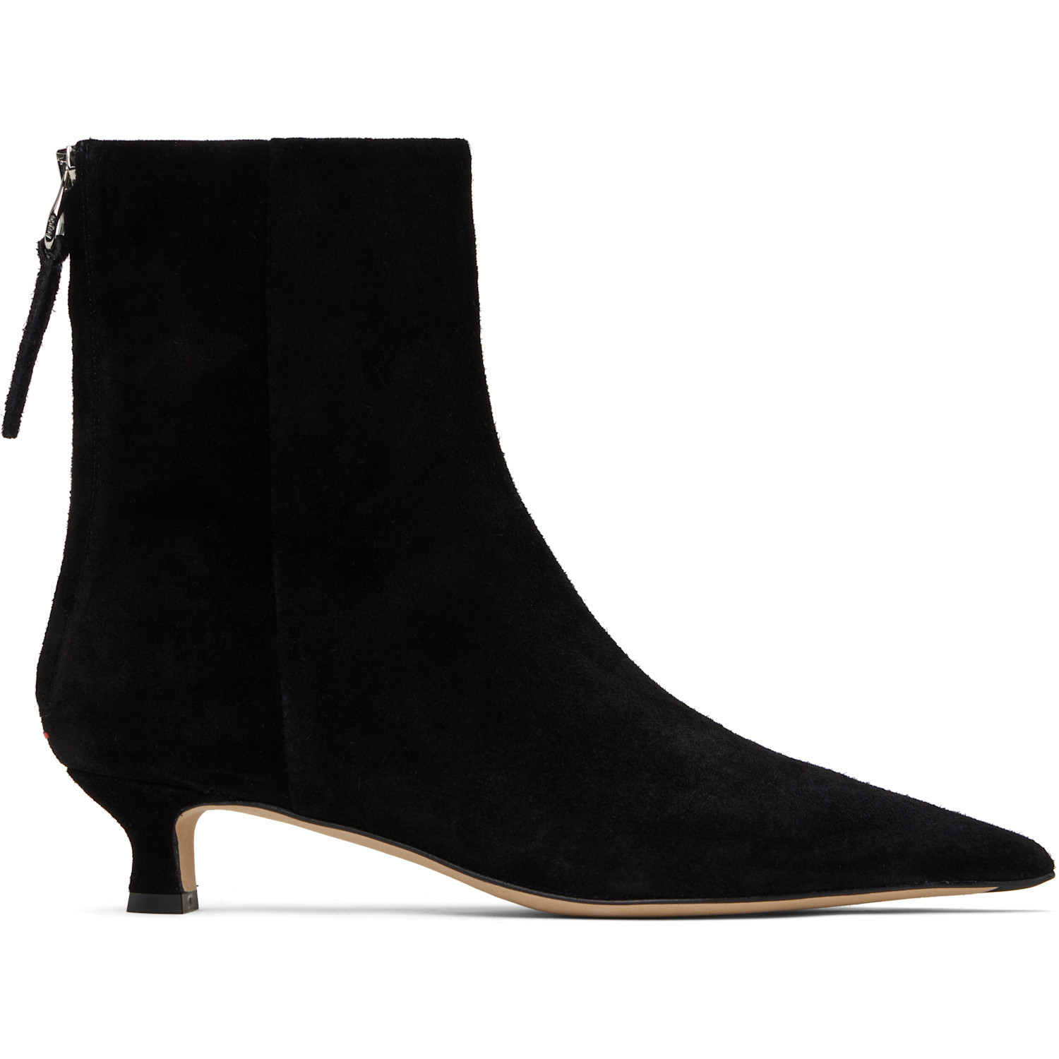 Aeyde Black Zoe Suede Boots | SSENSE