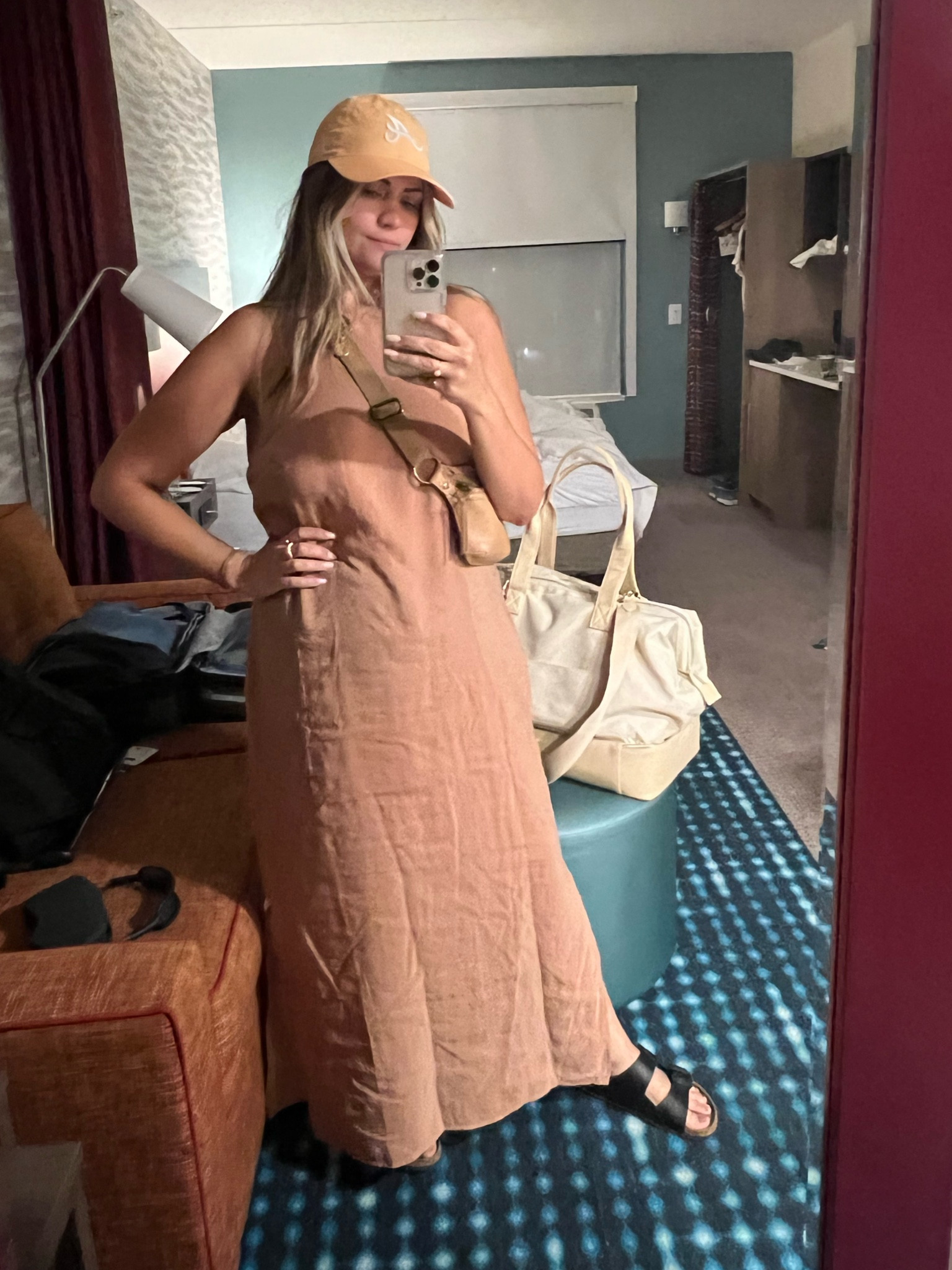 Wearing neutrals, traveling, otw to a wedding after party.. living my dream ✨ this dress is the most breathable material ever - and stains disappear quickly 😉🥂 Go Braves!

#LTKunder50 #LTKtravel #LTKunder100