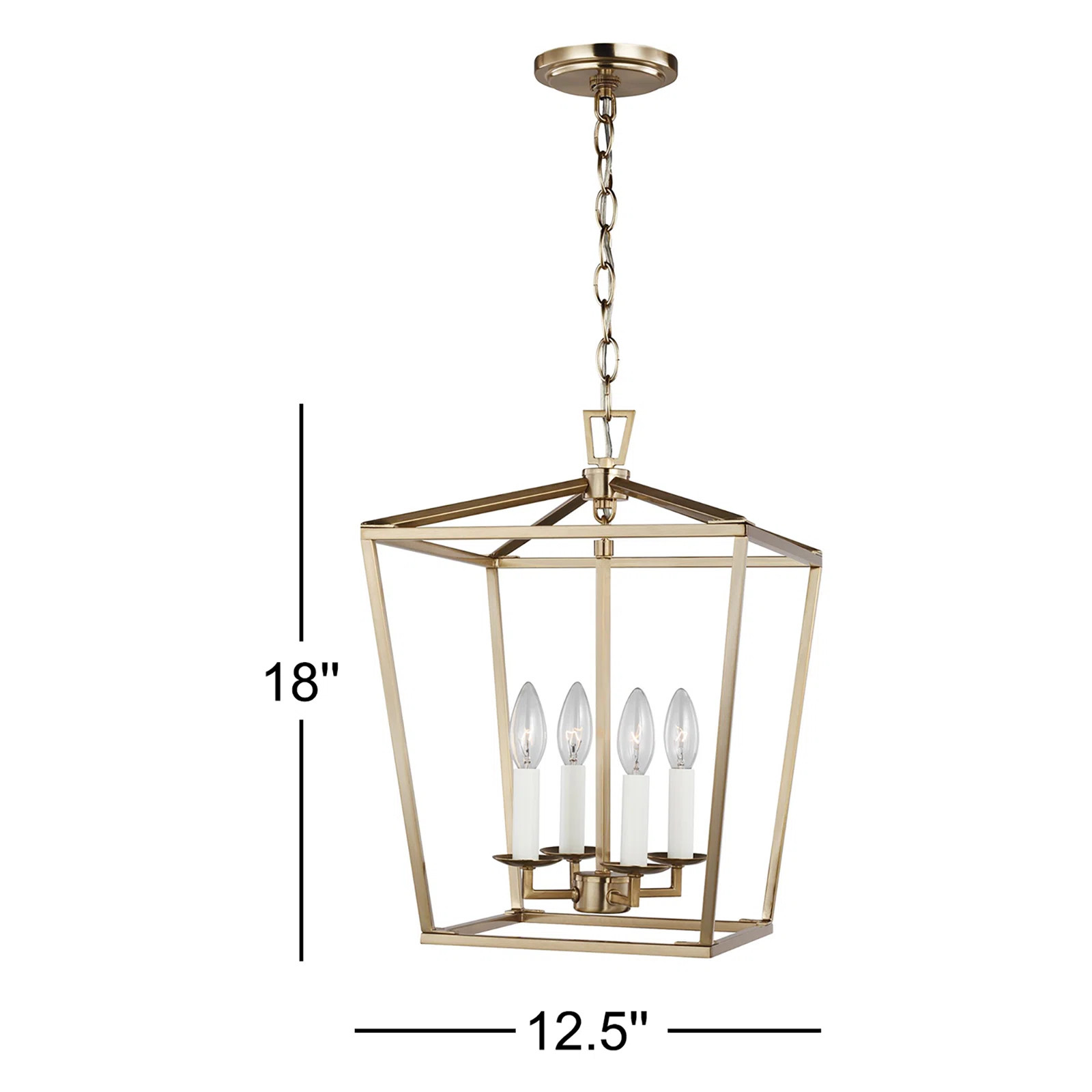 Finnegan 4 - Light Dimmable Lantern Geometric Chandelier | Wayfair North America
