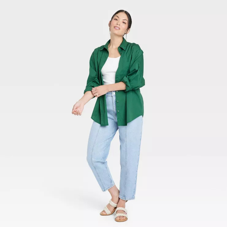 Women's Long Sleeve Button-Down Shirt - A New Day™ | Target