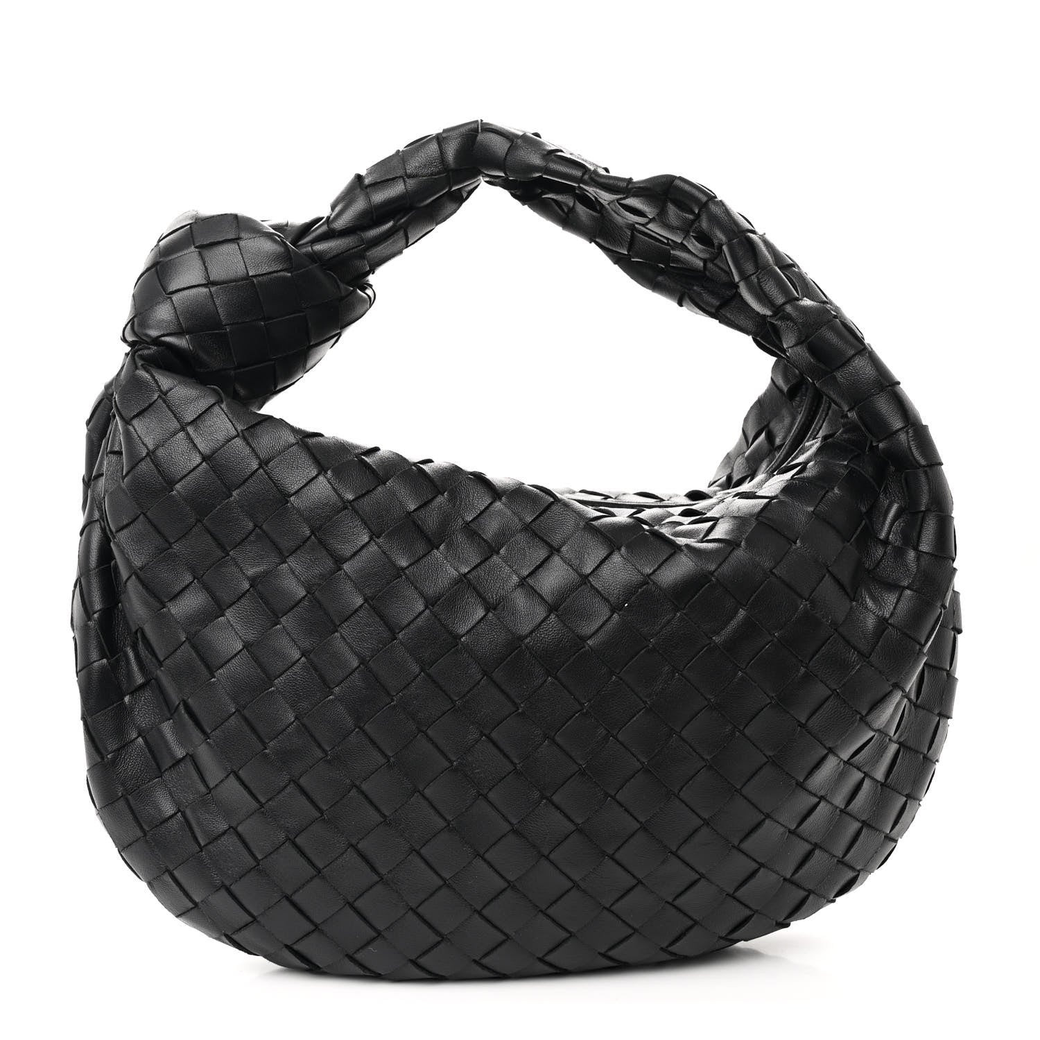 Bottega Veneta Nappa Intrecciato Teen Jodie Hobo Black 1632210 | FASHIONPHILE (US)