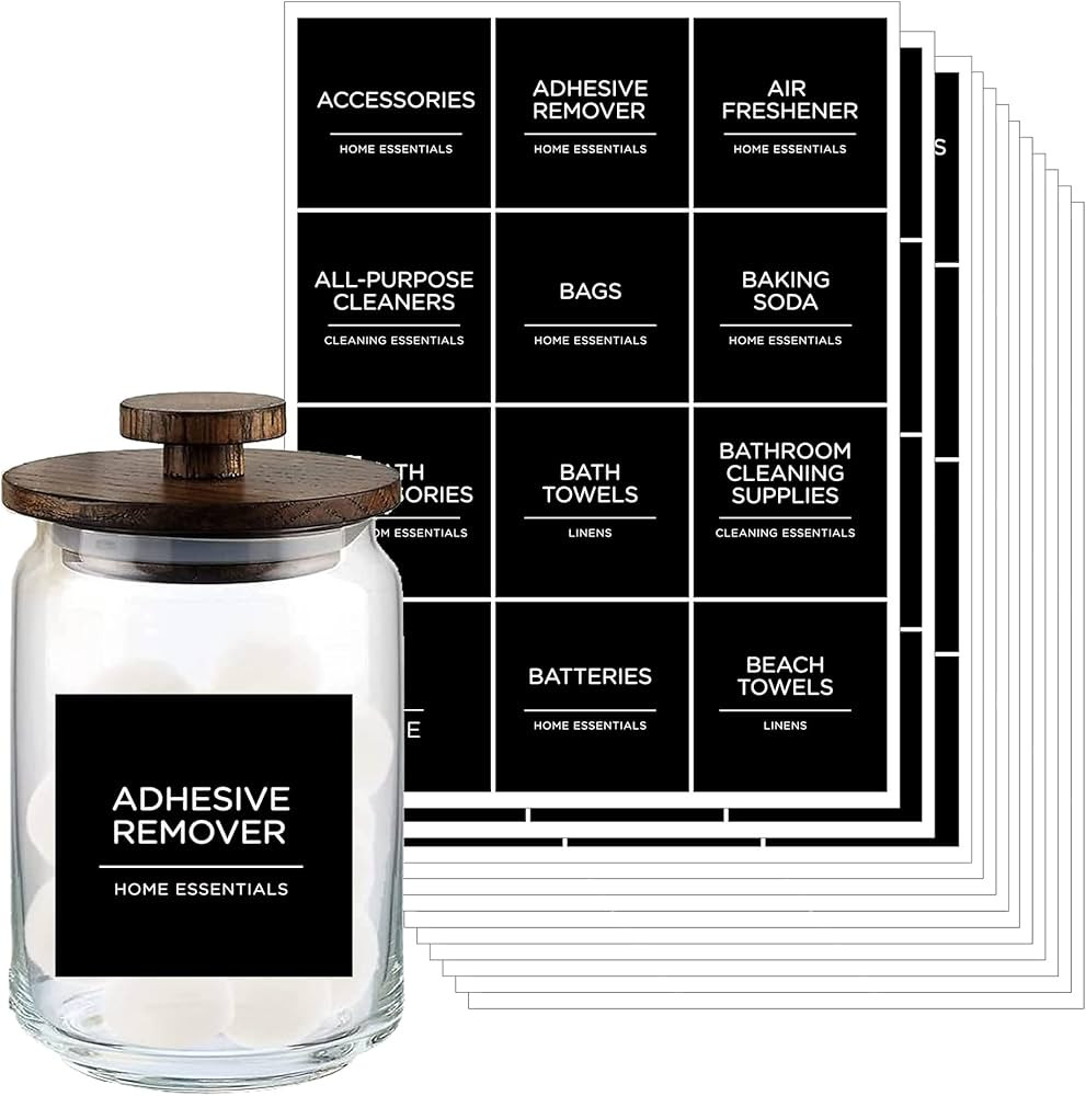 Mageeki 144 Laundry Room Labels for Organizing, Minimalist Laundry Stickers for Containers, Water... | Amazon (US)