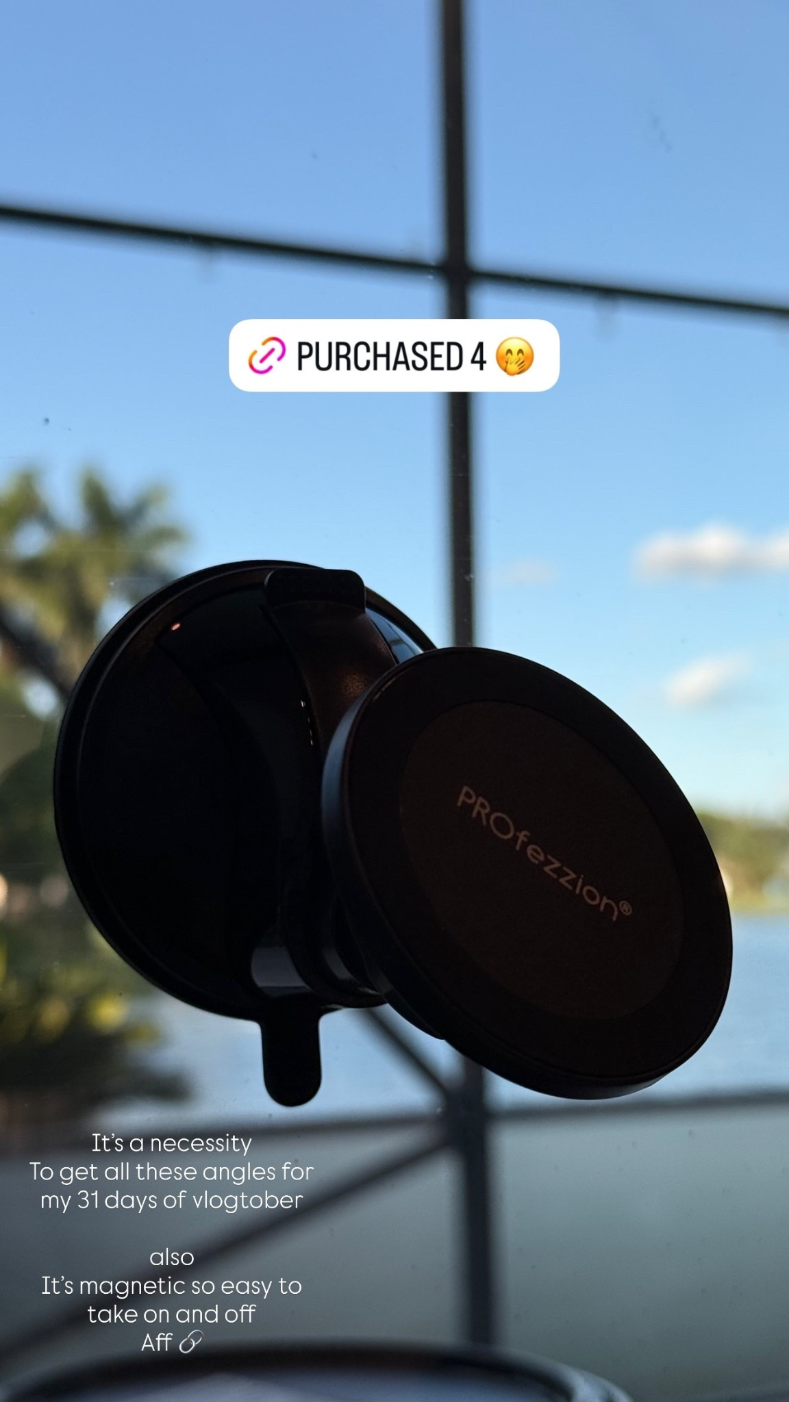 It’s a necessity 
To get all these angles for my 31 days of vlogtober 

also
It’s magnetic so easy to take on and off
Aff 🔗