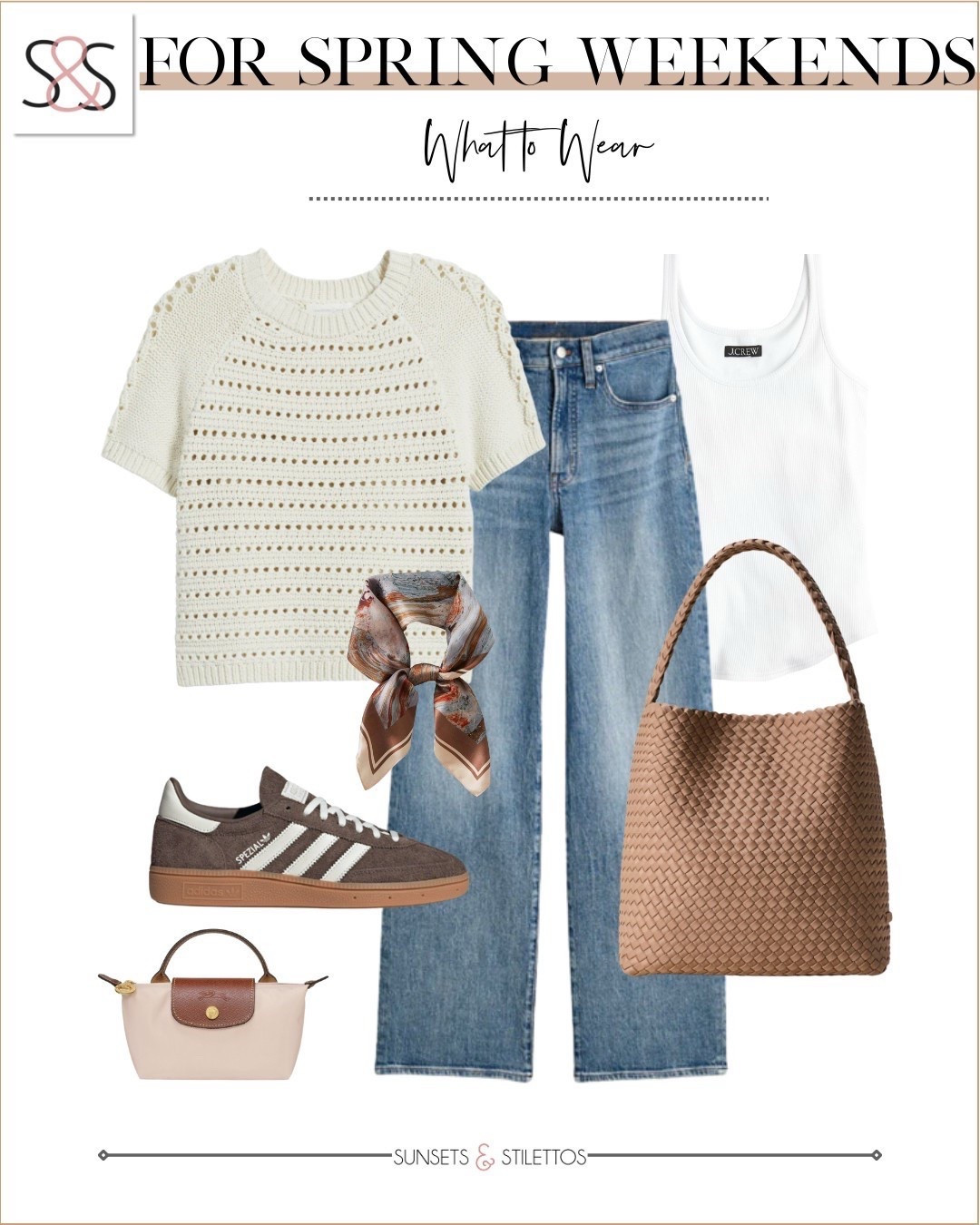 Loving this eyelet sweater tee as a great spring outfit. Complete the whole look with neutral sneakers and wide leg denim jeans!

Sunsets and Stilettos, workwear, adidas sneakers 


#LTKStyleTip #LTKTravel #LTKOver40