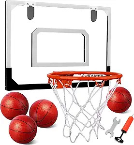 Indoor Mini Basketball Hoop Set with 3 Balls for Kids and Adults - Pro Mini Basketball Hoop for D... | Amazon (US)