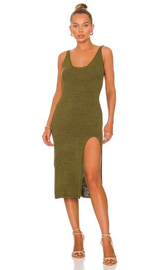 Breeze Knit Dress in Olive | Revolve Clothing (Global)