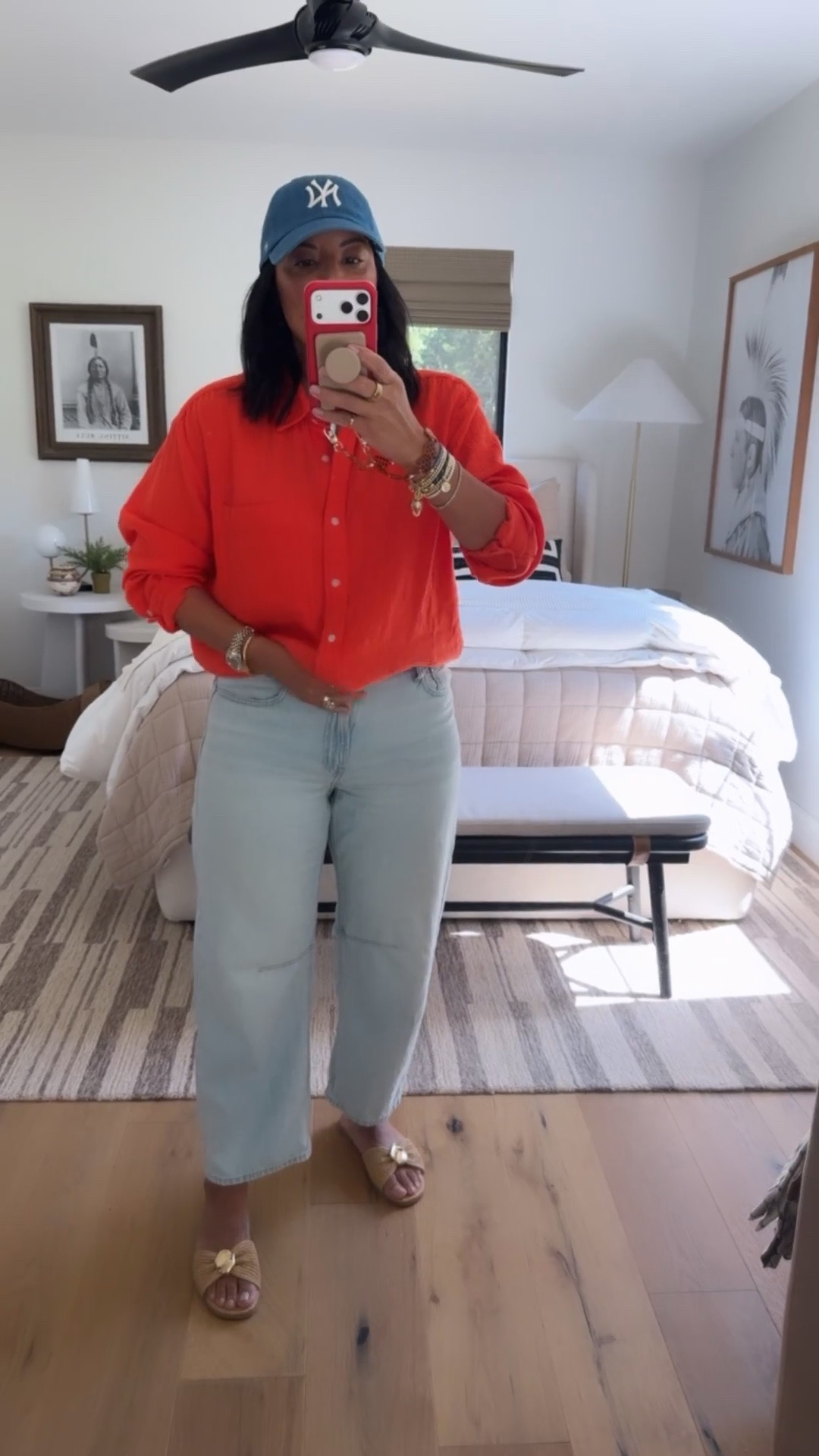 Top size small (it’s oversized), jeans that are perfect for summer because they are lightweight and airy size 29 (I’m a curvy size 8), shoes fit tts.

#LTKSaleAlert #LTKSwim #LTKMidsize