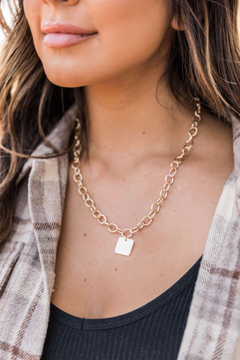 Gravitating Love Gold Chain Necklace | The Pink Lily Boutique