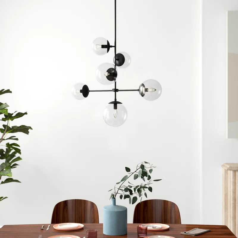 Arverne 6 - Light Sputnik Modern Linear Chandelier | Wayfair North America