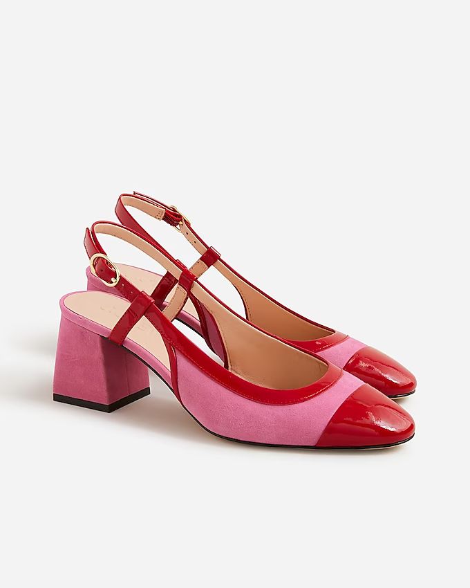 Layne cap toe heels in suede | J.Crew US