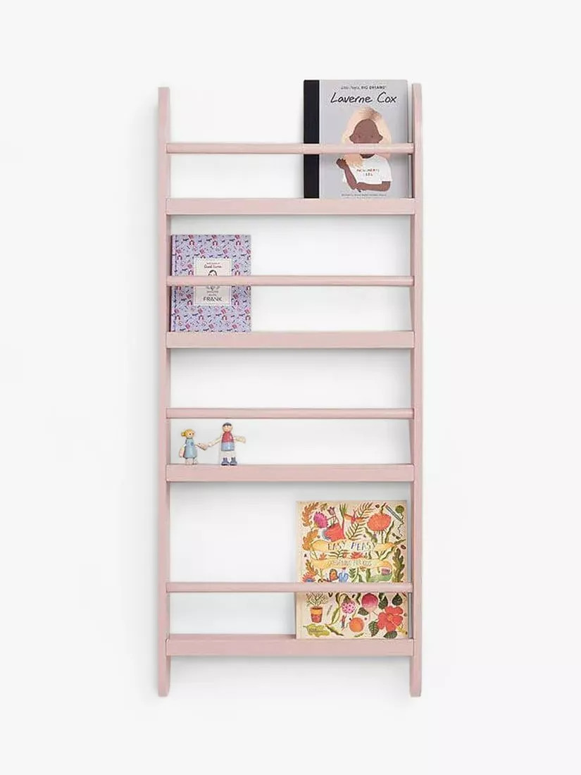 Great Little Trading Co Greenaway Narrow Gallery Bookcase, Pink | John Lewis (UK)