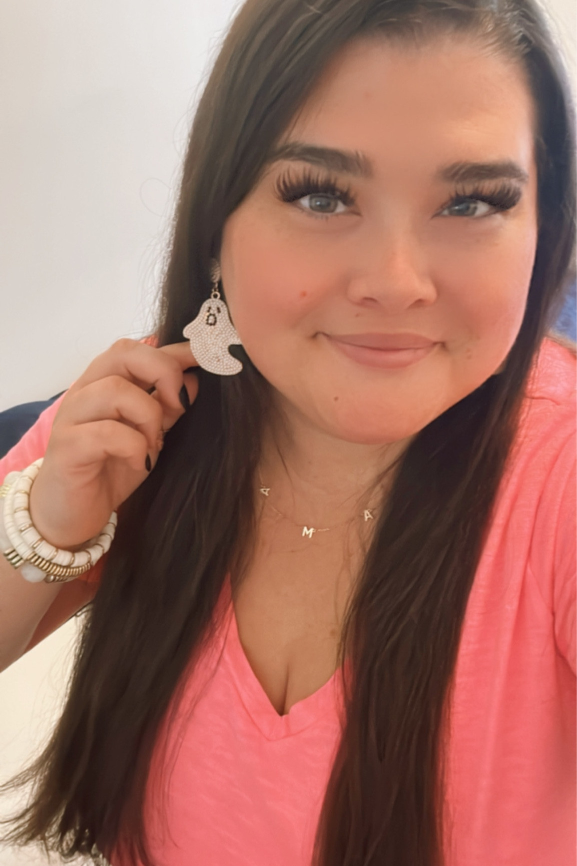 How sweet are these ghosties?! I was waiting until October to wear them but I pulled them out early. Also linking my mama necklace and the bracelet sets I pulled from to make the stack I’m wearing here  

#LTKSeasonal #LTKHalloween #LTKfindsunder50