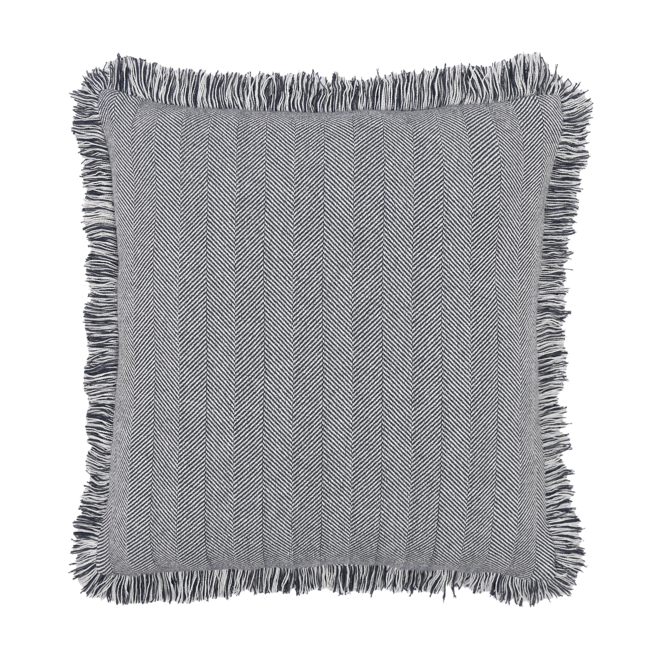 Mainstays Fringe Cotton Herringbone Decorative Pillow, 20x20 | Walmart (US)