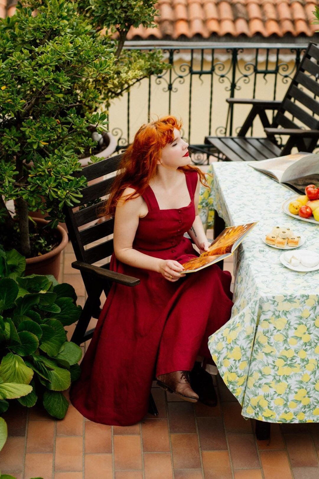 RED CHRISTMAS DRESS Retro Formal Dress, Party Wear, Holiday Pinafore Dress for Photoshoot, Cockta... | Etsy (US)