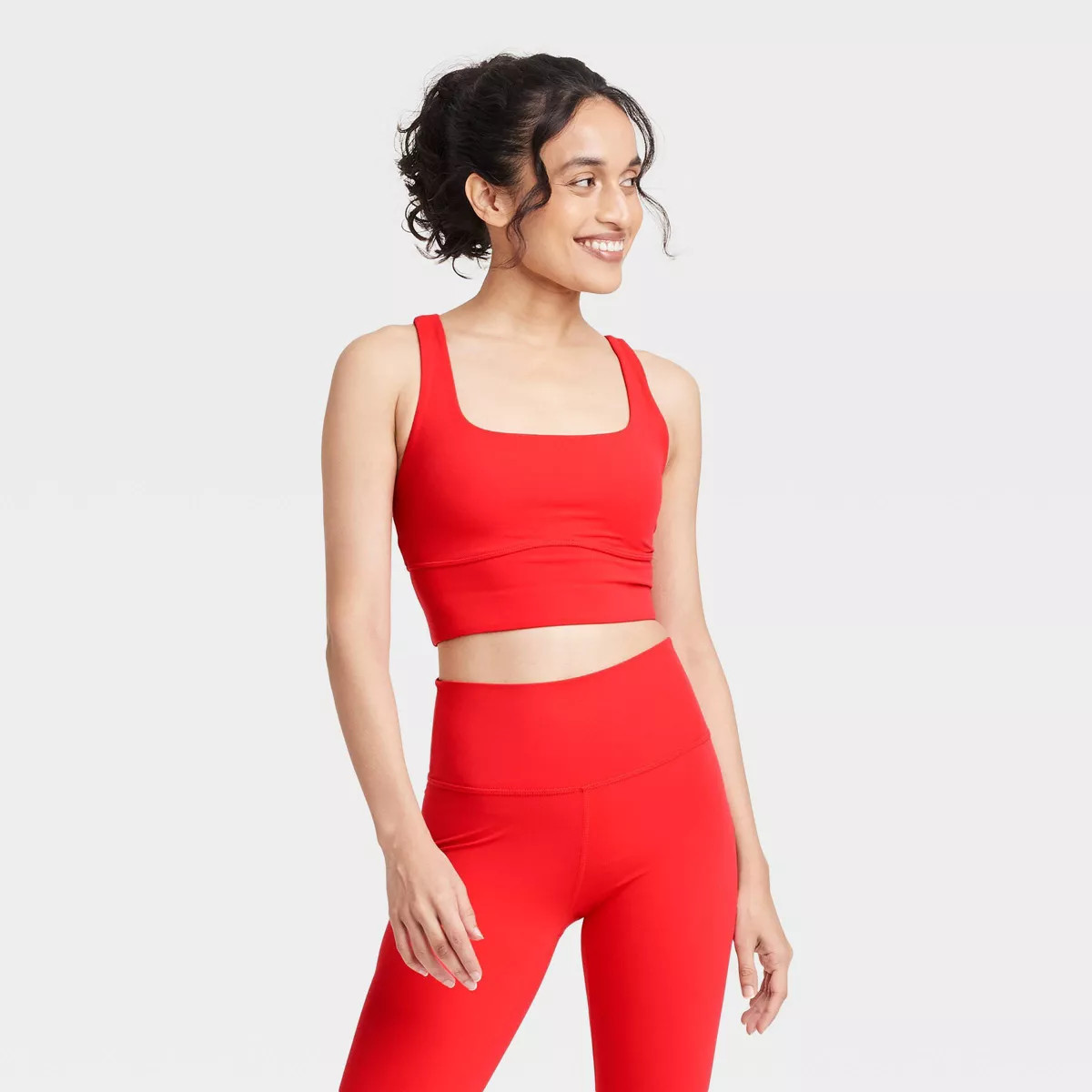 Women's Square Neck Cropped Support Tank Top - JoyLab™ | Target