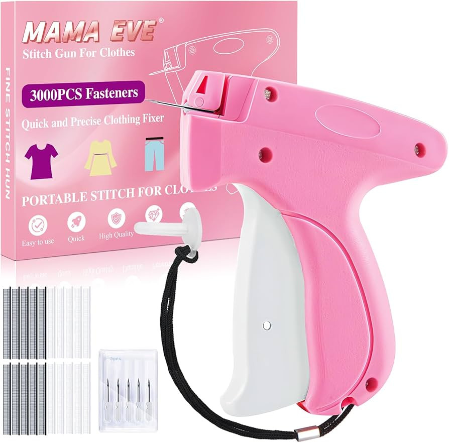 Stitch Gun for Clothes - Stitchy Tagging Gun for Clothing - Handheld Stitch Gun Quick Clothing Fi... | Amazon (US)