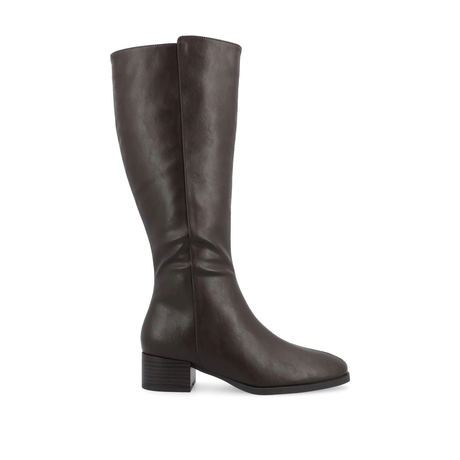 DEVRI KNEE HIGH BOOTS IN WIDE CALF - Brown | Journee Collection