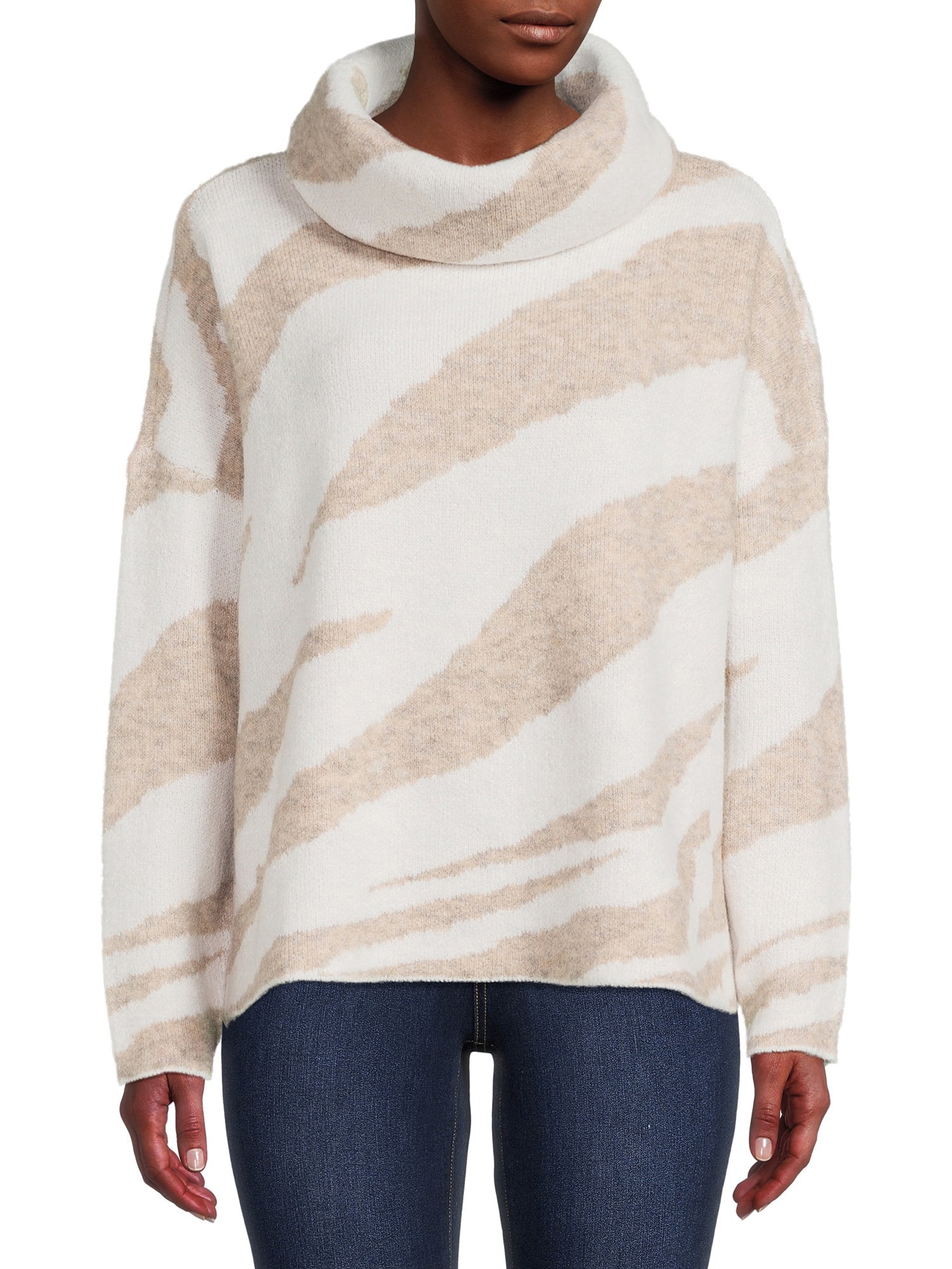 Dreamers by Debut Womens Cowl Neck Pullover Long Sleeve Sweater | Walmart (US)