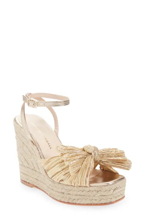 Loeffler Randall Peri Knotted Wedge in Gold at Nordstrom, Size 10 | Nordstrom