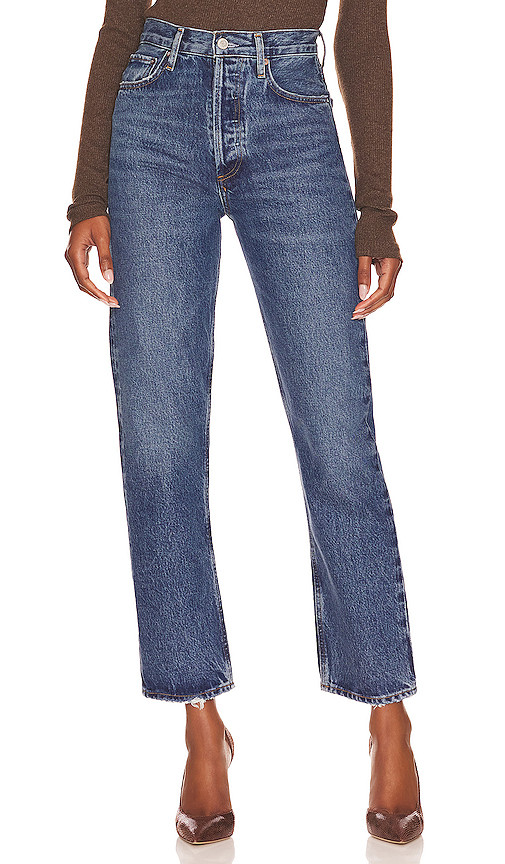 AGOLDE 90's Pinch Waist Jeans in Denim-Dark. Size 30. Also in 23, 24, 25, 26, 27, 28, 29, 31, 32, 33, 34. | Revolve Clothing (Global)