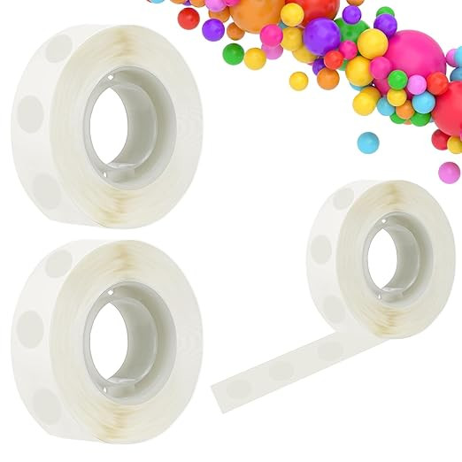 600PCS Glue Balloon Dots, Removable Balloon Sticky Spots,Extra Strong Glue Balloon Dots Double Si... | Amazon (US)