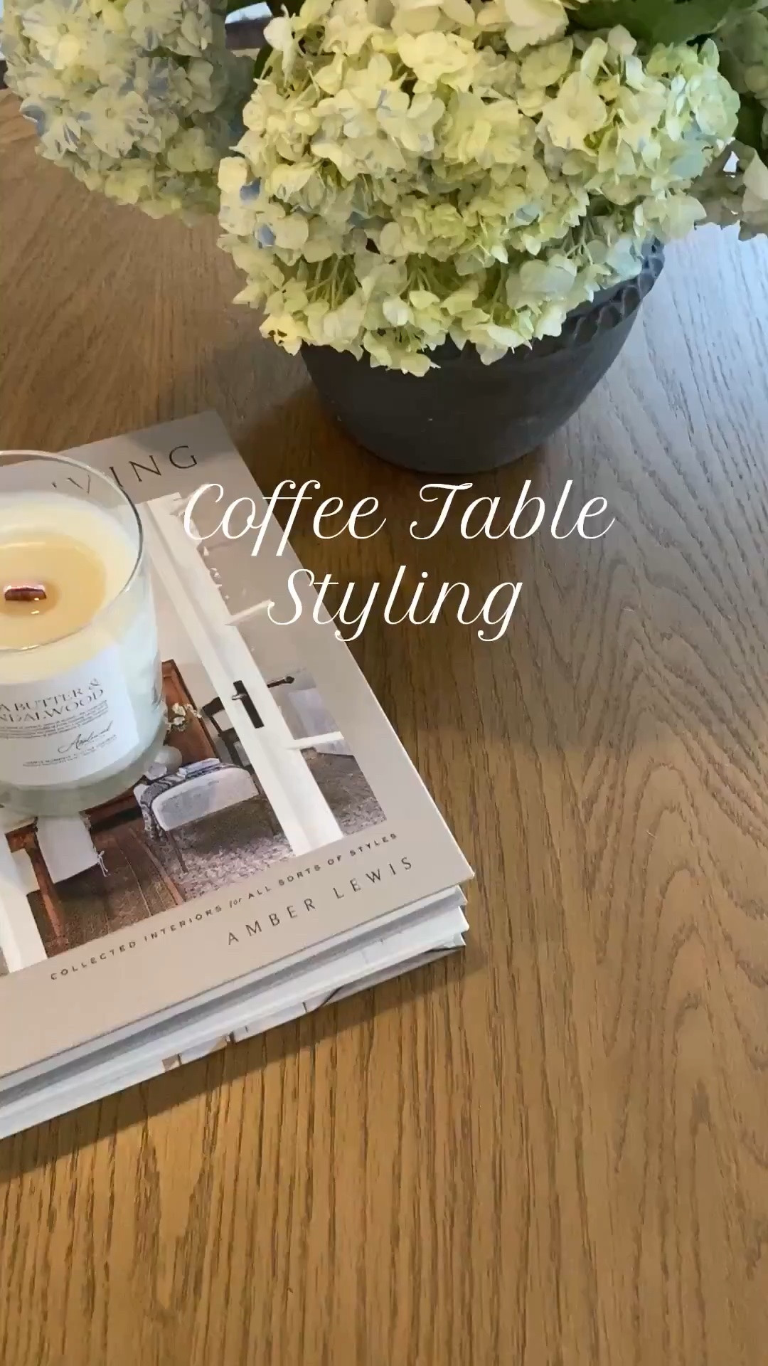 Coffee table styling with my favorite non toxic candles, home and design books, terracotta vase and hydrangeas.

#coffeetablebooks #cleancandles #homerefresh #livingroomdecor #traditionalvase #homedesign #homestyling #coffeetabledecor #interiordesign #coffeetableideas

#LTKHome #LTKOver40 #LTKSaleAlert