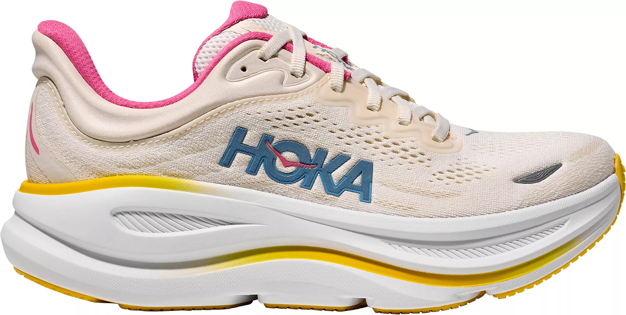 HOKA Women's Bondi 9 Running Shoes, 7.5 W, White/Tan | DICK'S Sporting Goods