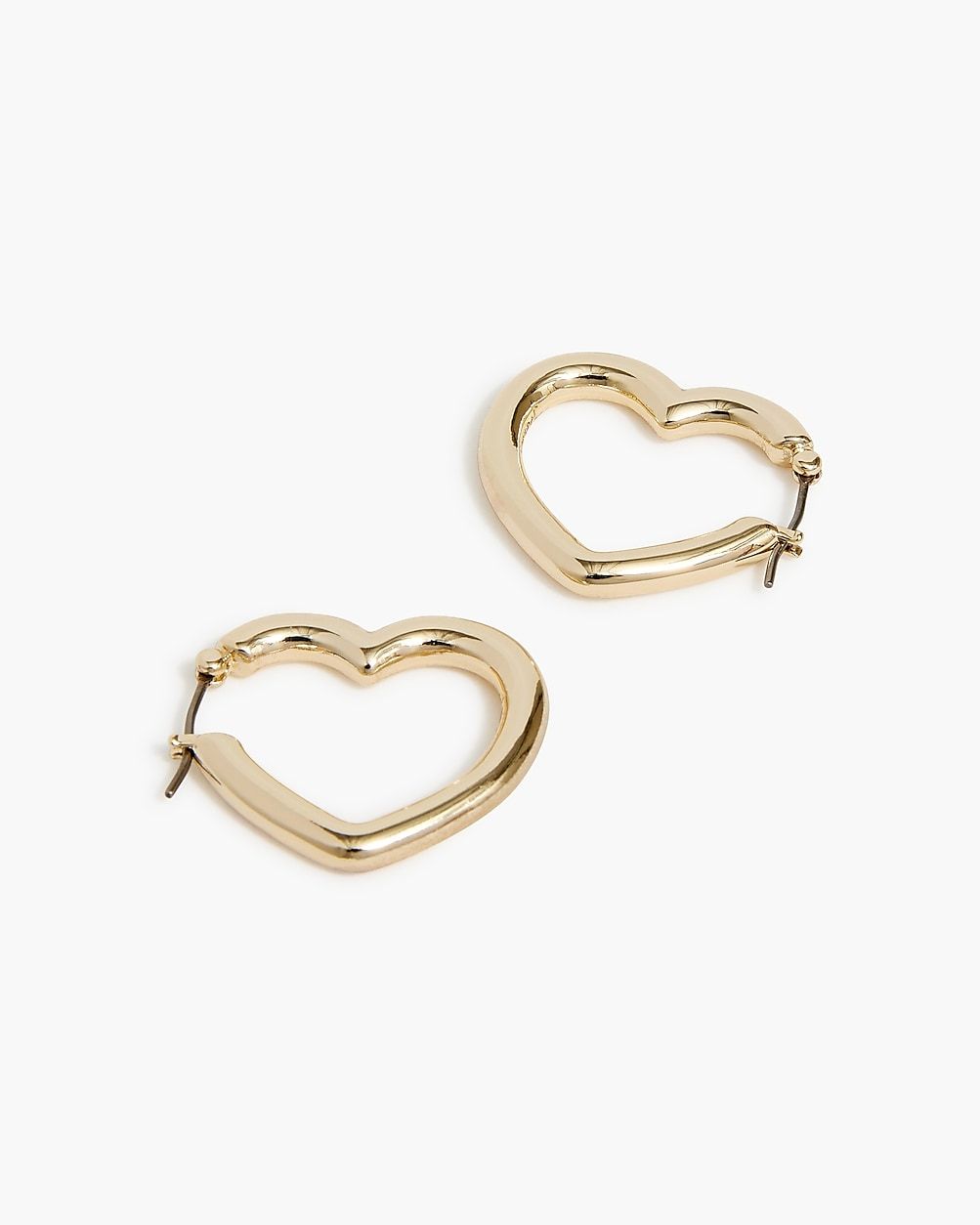 Gold heart hoop earrings | J.Crew Factory