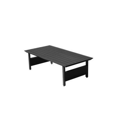 Costa del Sol Outdoor Modern Aluminum Rectangle Coffee Table Black - Abbyson Living | Target