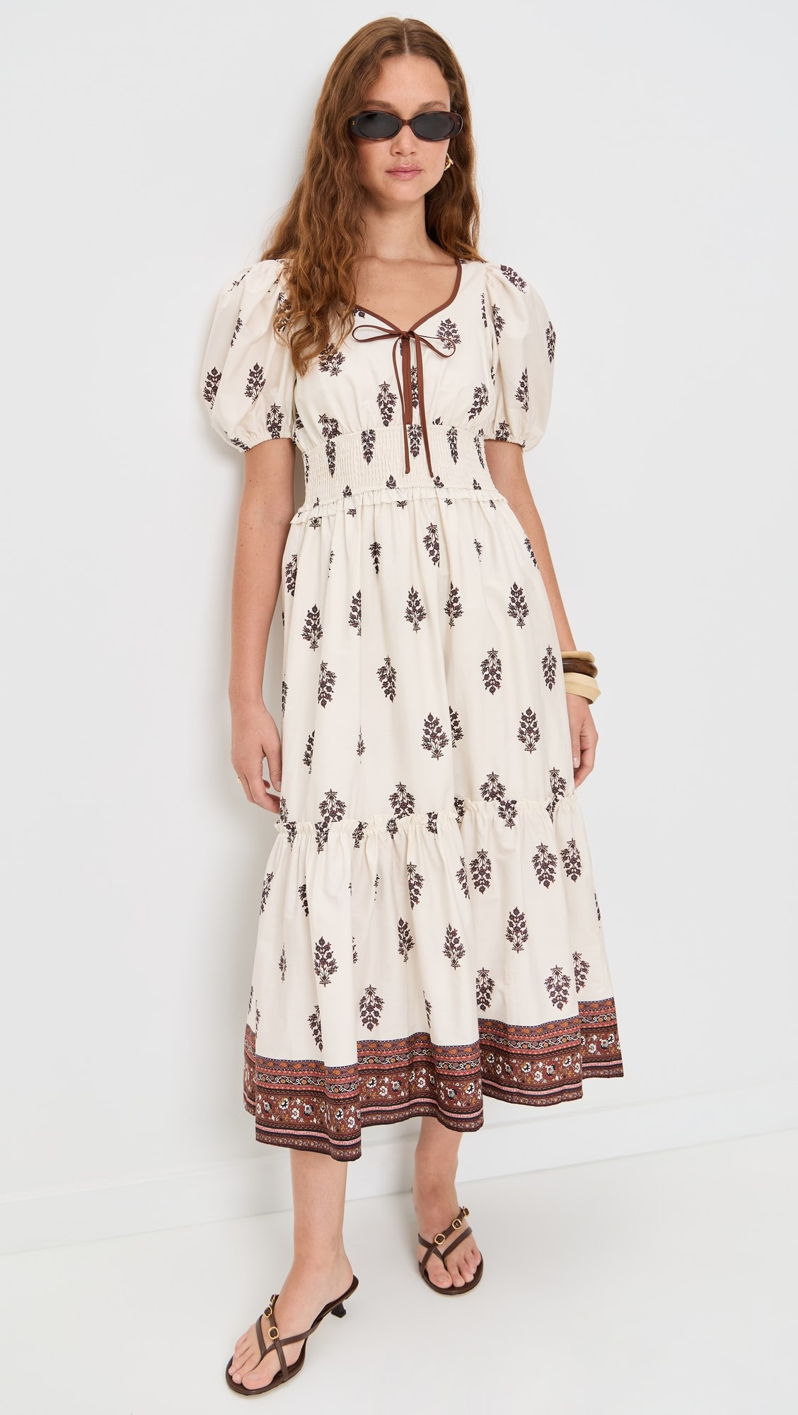 Puff Sleeve Midi Dress | Shopbop