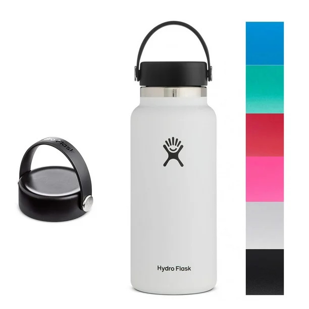 Hydro Flask Water Bottle - Stainless Steel & Vacuum Insulated - Wide Mouth 2.0 with Leak Proof Fl... | Walmart (US)