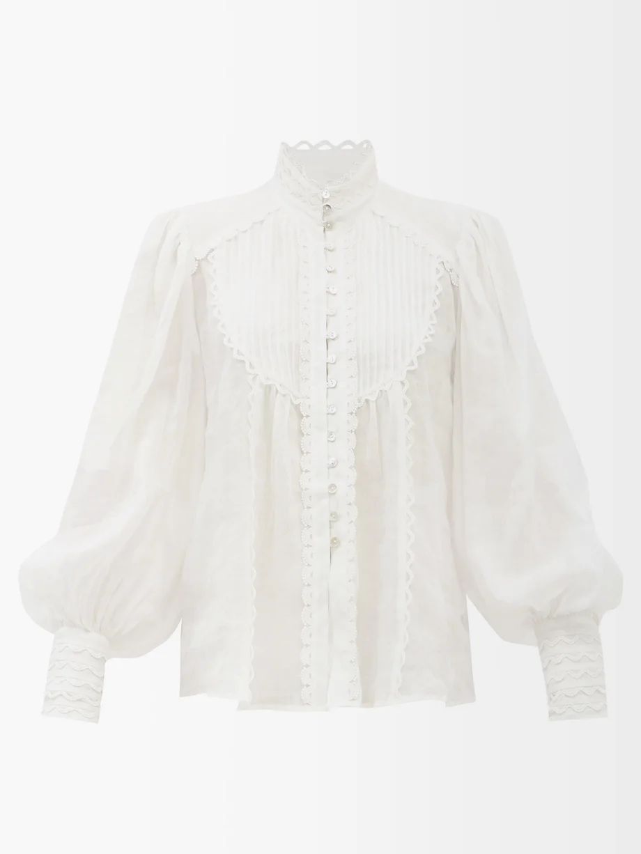 Songbird high-neck ramie blouse | ALÉMAIS | Matches (US)