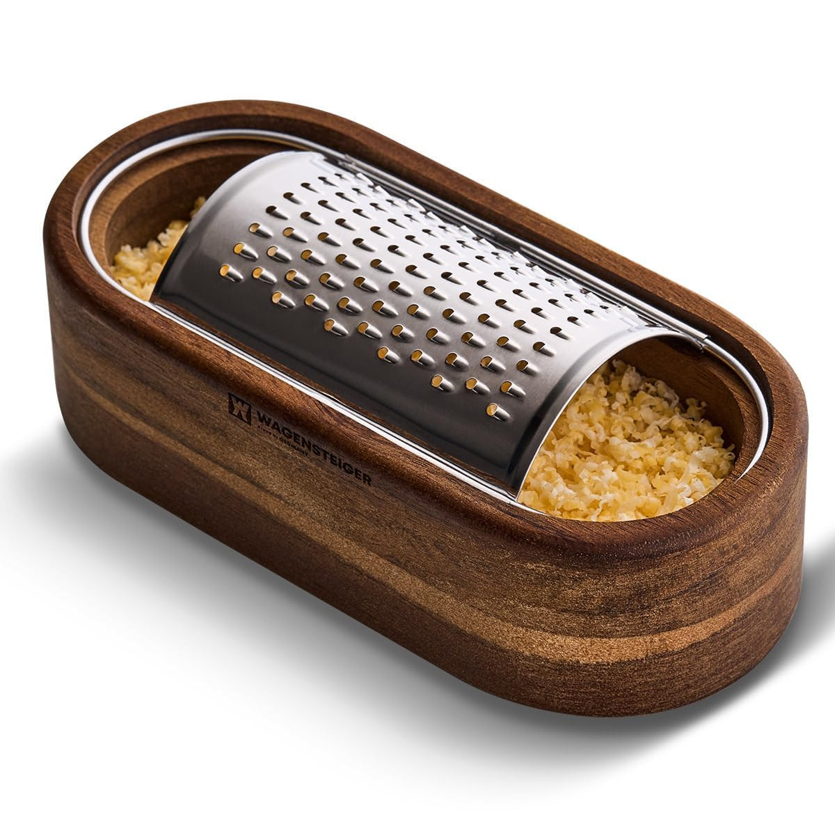 Wagensteiger Removable SUS304 Stainless Steel Cheese Grater with Wooden Container, Wooden Shredde... | Amazon (US)