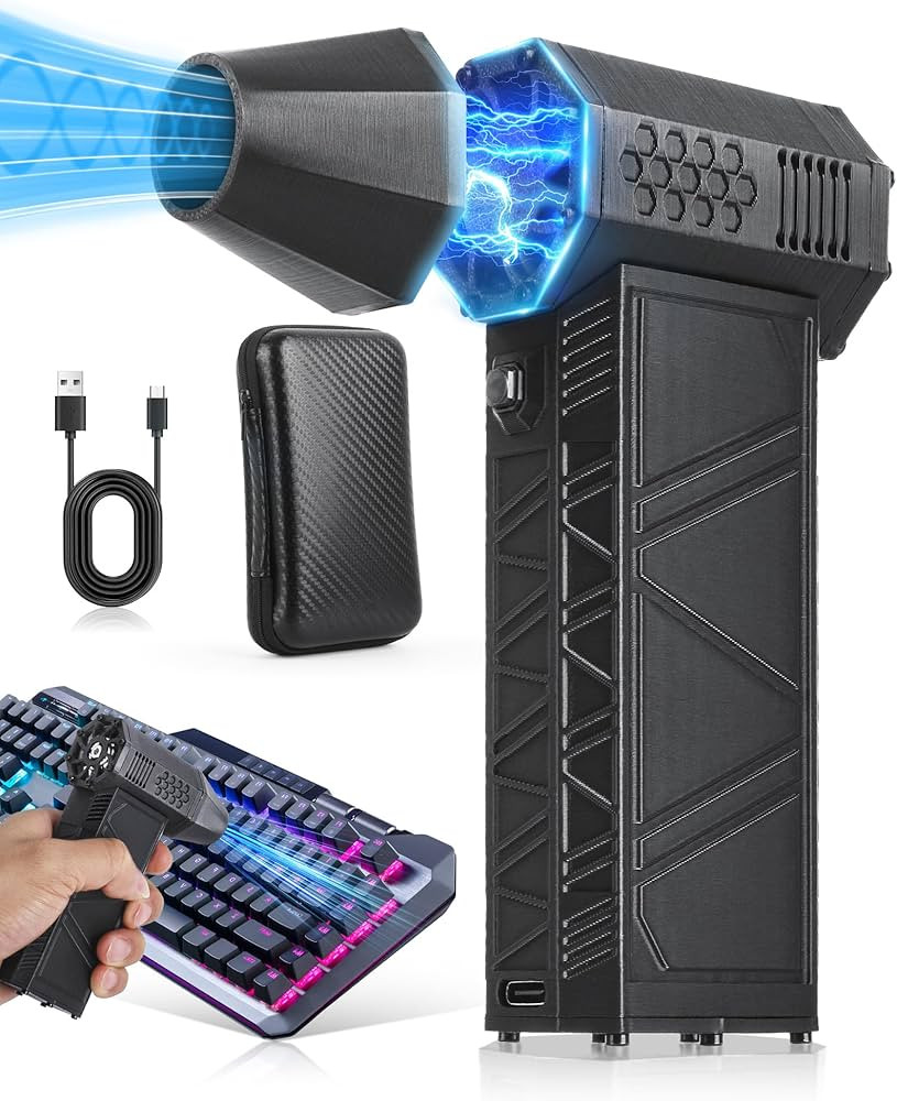 Compressed Air Duster- 150000RPM Electric Air Duster for Cleaning Keyboard&PC Infinitely Adjustab... | Amazon (US)