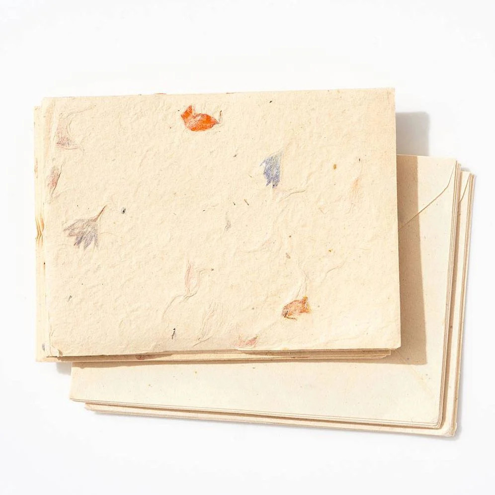 Fine Paper Pressed Flower Stationery Set | Paper Source