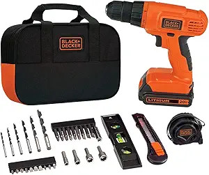BLACK+DECKER 20V MAX Drill & Home Tool Kit, 34 Piece (BDCD120VA) , Orange | Amazon (US)