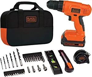 BLACK+DECKER 20V MAX Drill & Home Tool Kit, 34 Piece (BDCD120VA) , Orange | Amazon (US)