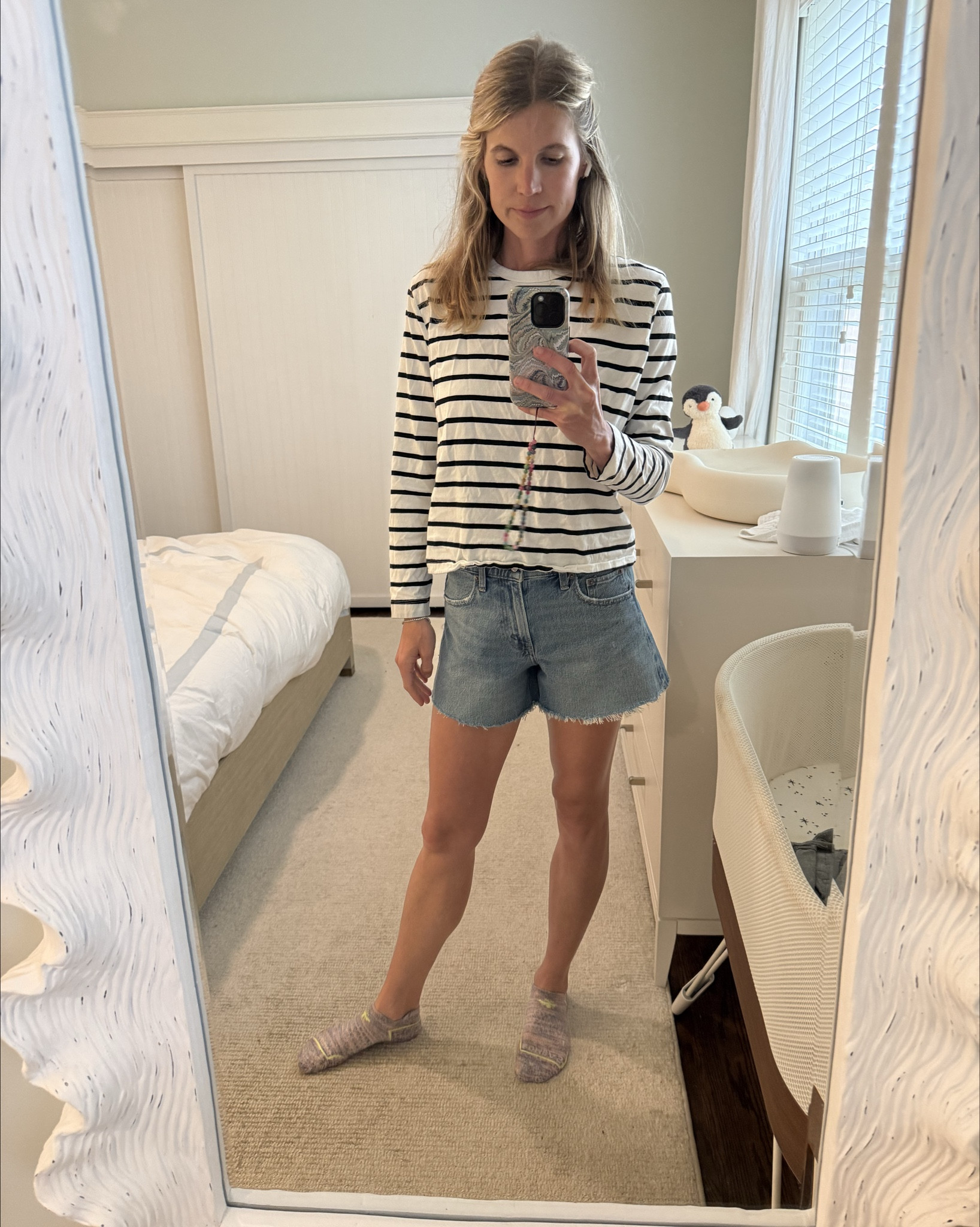 @abercrombie  denim shorts !! Such a good price point and length . The first two pics are one type and the last pic is more high rise. Such a good price point and they are mom friendly jean shorts

Denim shorts for moms, jean shorts under $100, denim shorts, mom style , mom casual 

#LTKmomlife #LTKdayinmylife