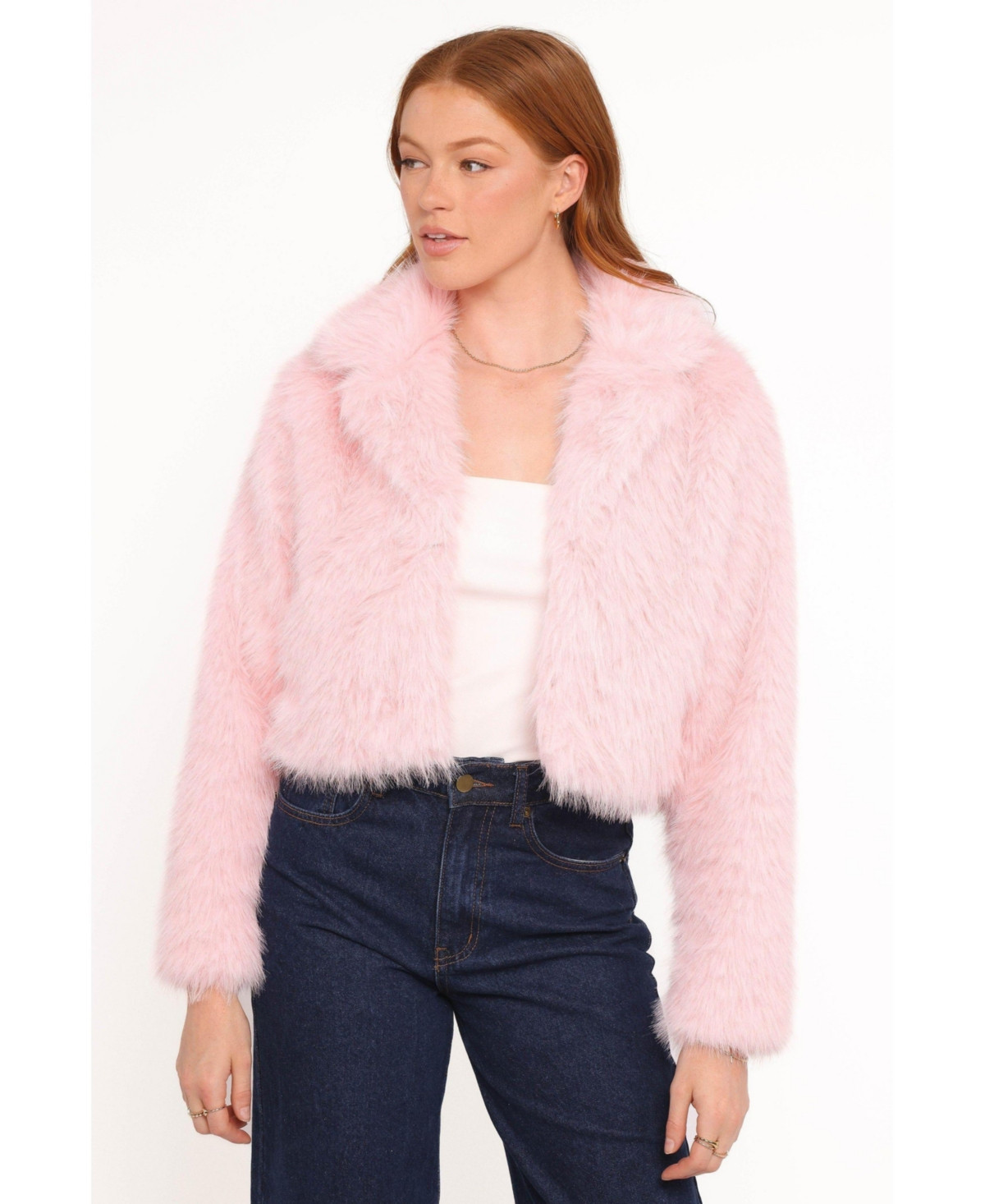 Petal and Pup Women's Bobbi Faux Fur Jacket - Pink | Macy's
