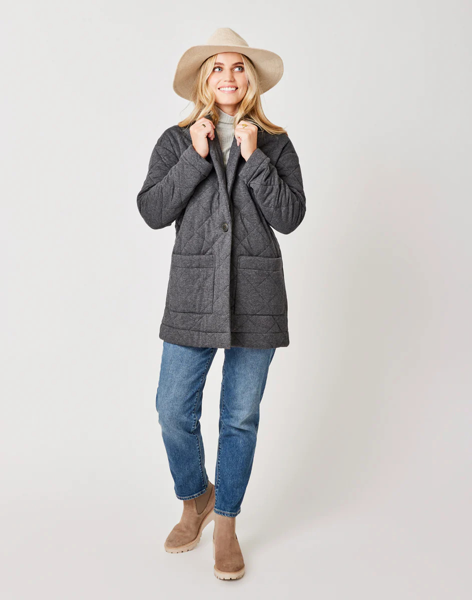 Maggie Quilted Topper: Black Heather | Carve Designs