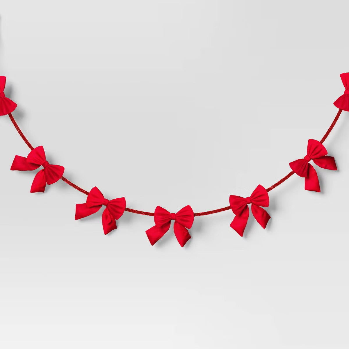 Christmas Velvet Bow Garland Red - Wondershop™ | Target