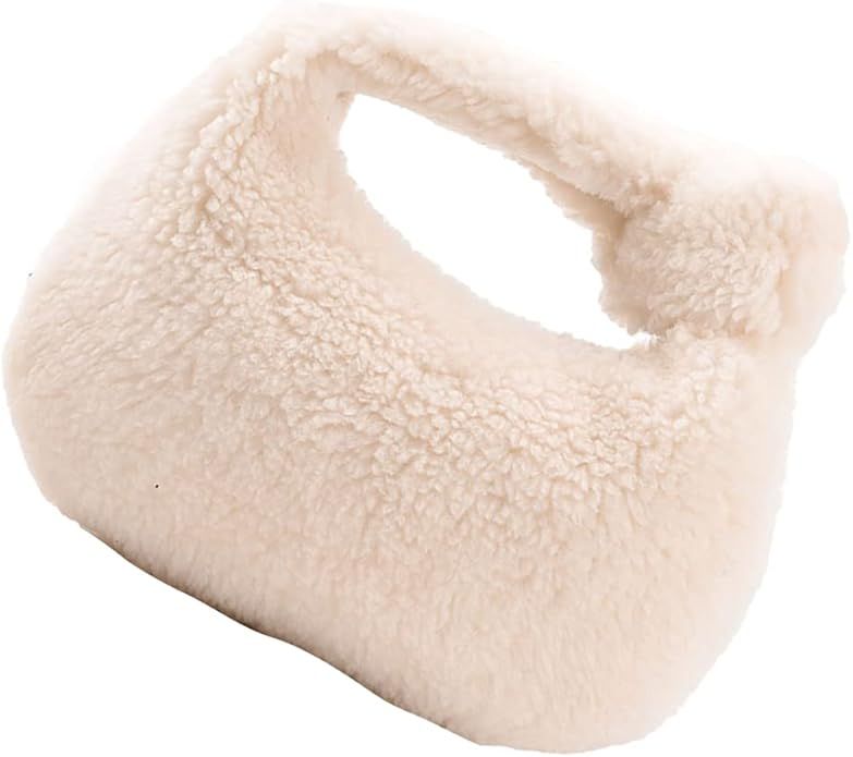 Amazon.com: Luxshiny Plush Handbag Fashion Dumpling Bag Storage Bag for Autumn and Winter : Cloth... | Amazon (US)