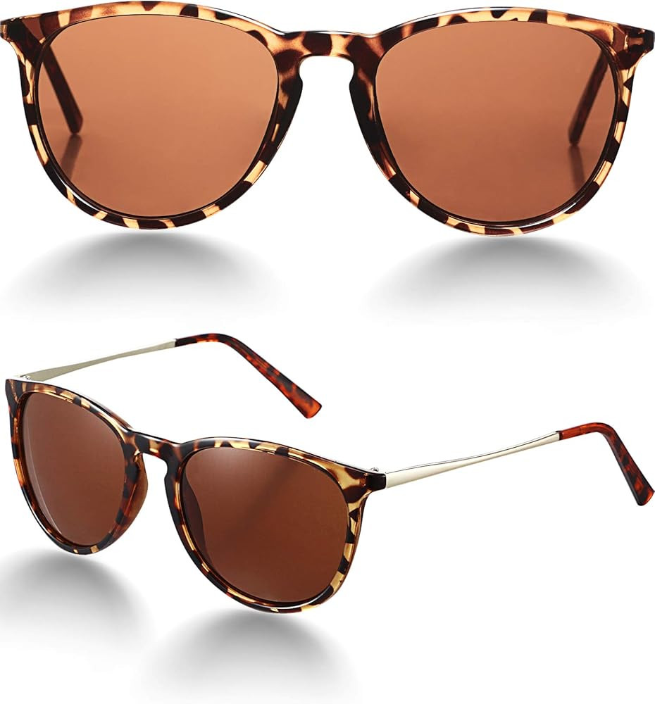 Leopard Round Sunglasses Retro Leopard Sunglasses Leopard Sunglasses for Women | Amazon (US)