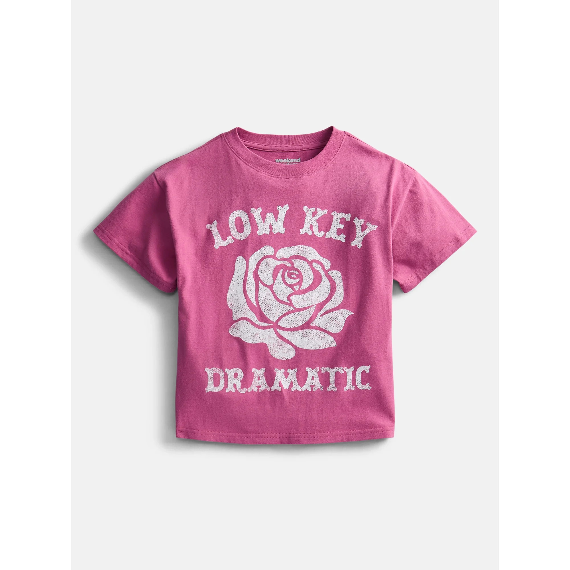 Weekend Academy Girls Oversized Graphic Tee with Short Sleeves, Sizes 4-18 | Walmart (US)