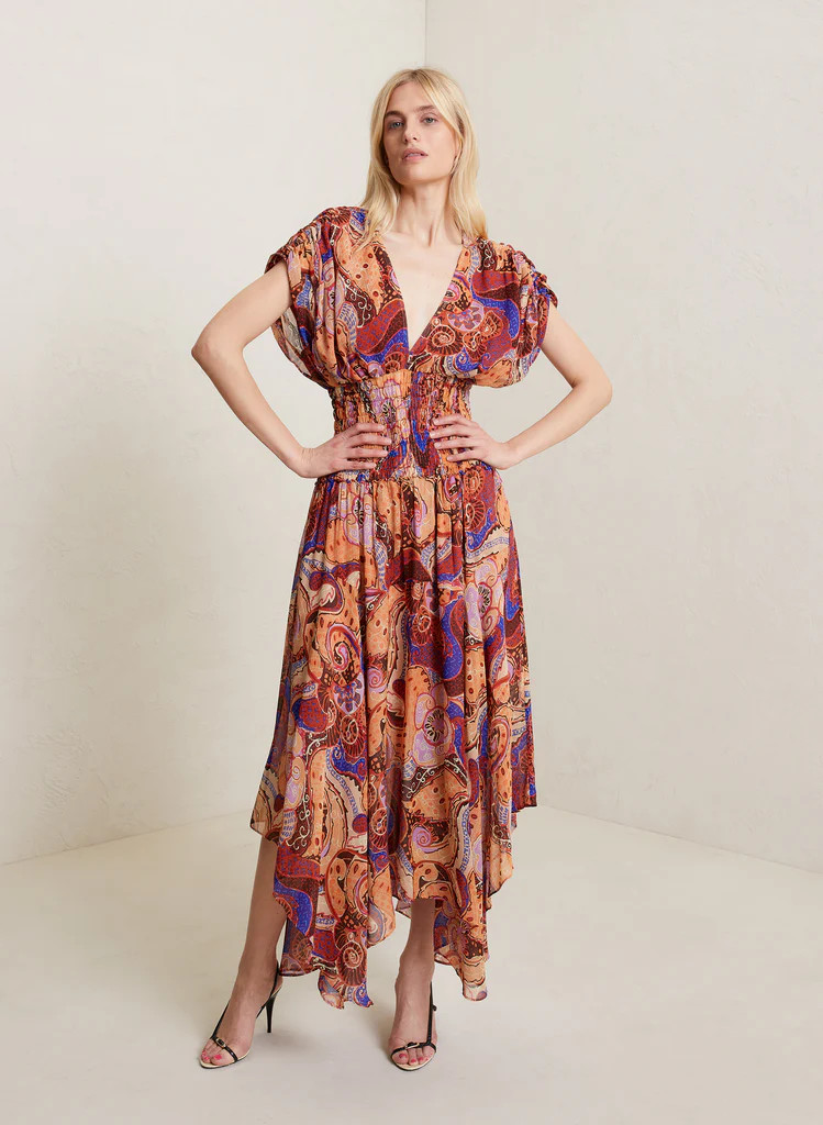 Lucia Silk Midi Dress | A.L.C