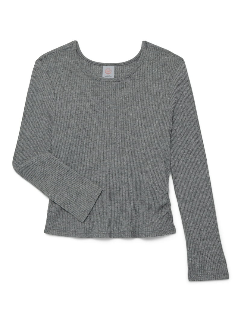 Wonder Nation Girls Shine Top with Long Sleeves, Sizes 4-18 | Walmart (US)