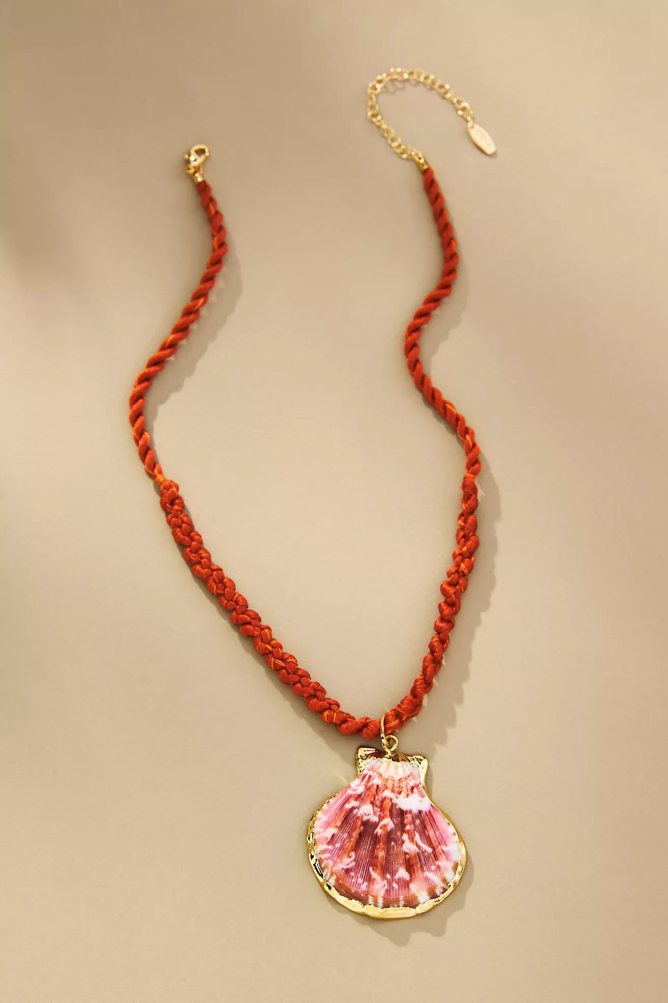Raw Red Shell Pendant Necklace | Anthropologie (US)